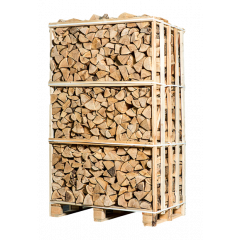 Pallet ovengedroogd berken/essen haardhout mix